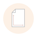Foxy Blondes product specifications icon: stylized document showing height and width arrows.