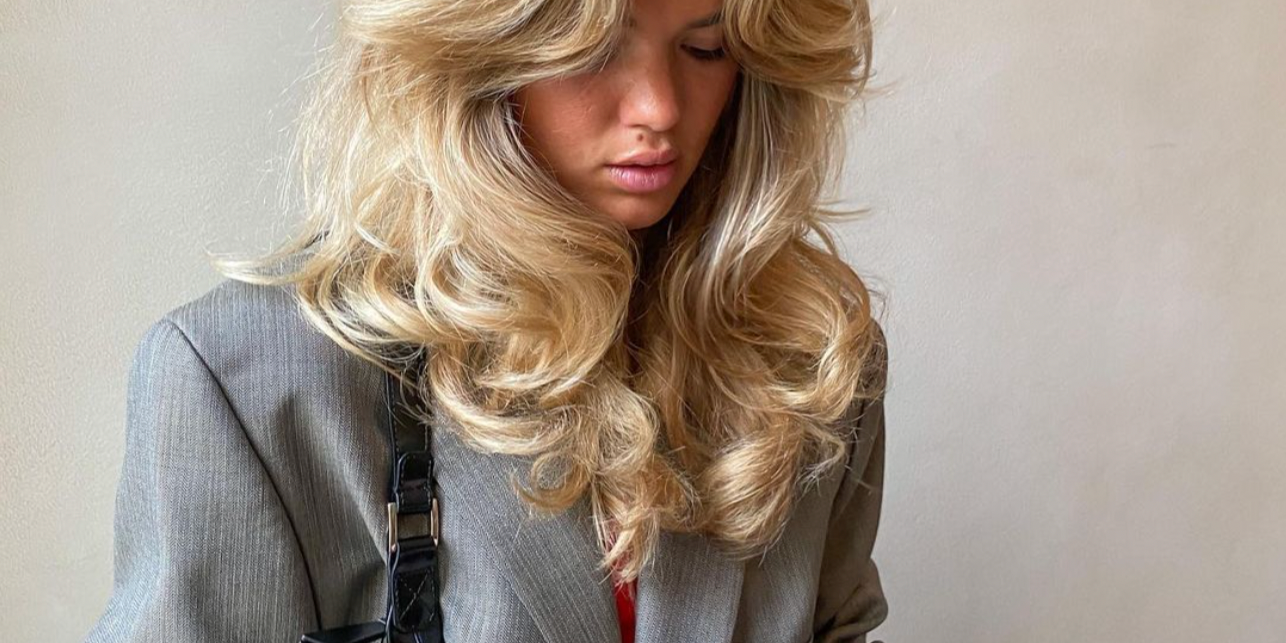 Matilda Djerf hair tutorial rollers volume